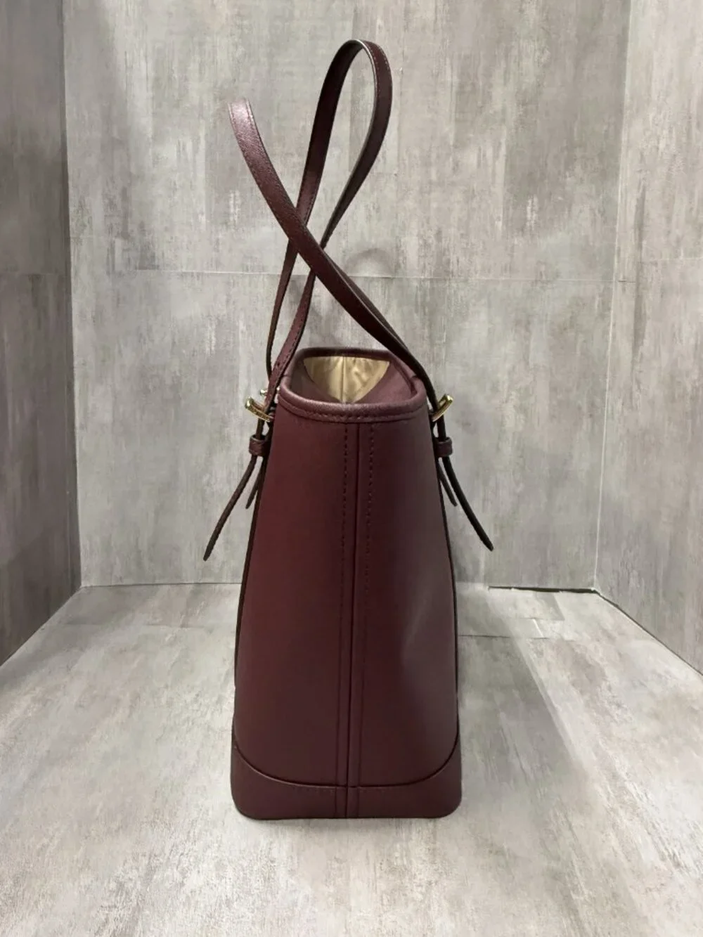 Michael Kors Jet Set Travel Medium Saffiano Leather Tote - Burgundy